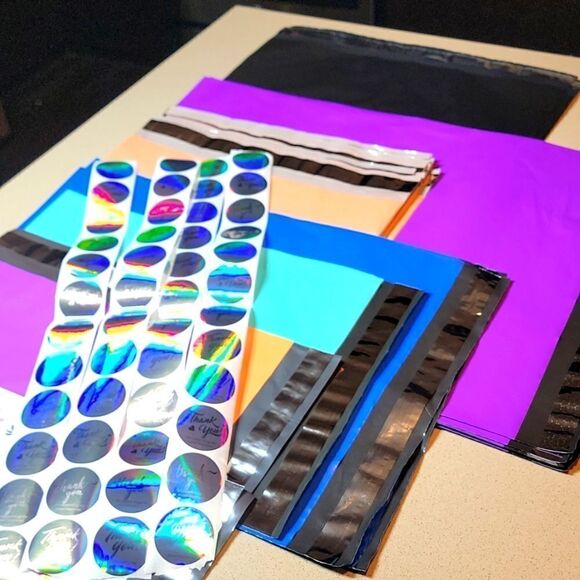 Poly Mailers XLarge Size Bags 50pc Starter Pack w/Stickers - Picture 12 of 16